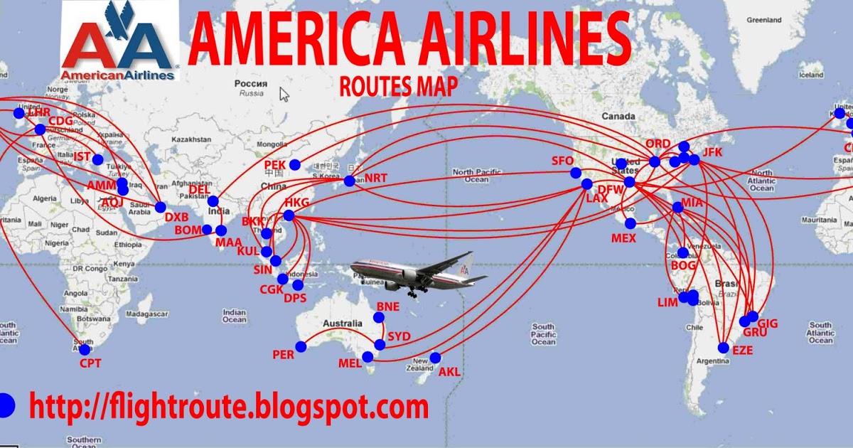 America Airlines flight routes 2017