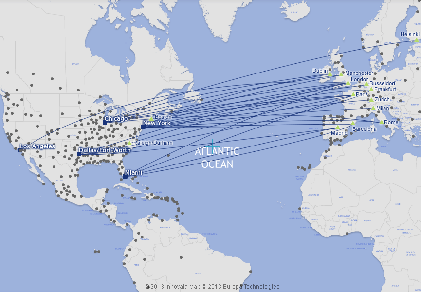 American Airlines europe