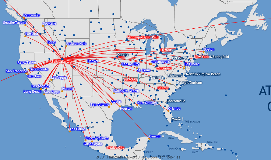 Delta Air Lines from Salt Lake City