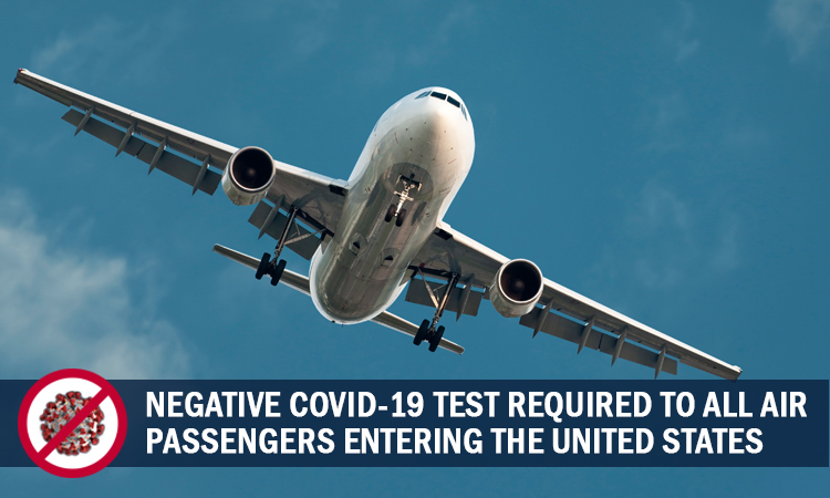 NEGATIVE COVID TEST 19 PARA INGRESAR A USA