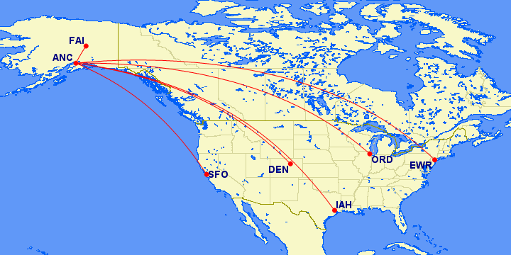 United Airlines Alaska Routes