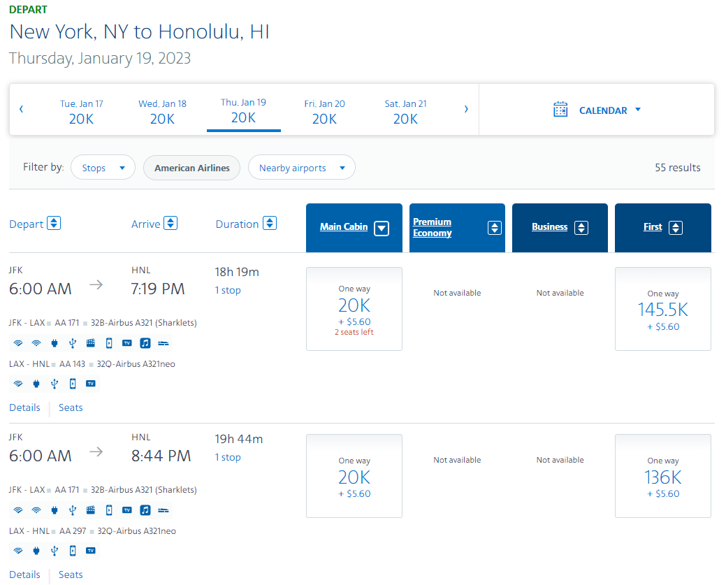 aa off peak hawaii booking 3