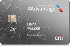 aadvantage program citi platinum select card art