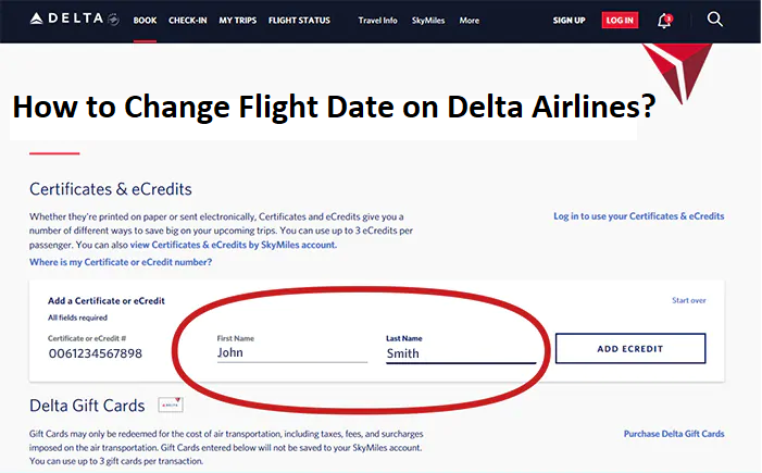 delta airlines change flight