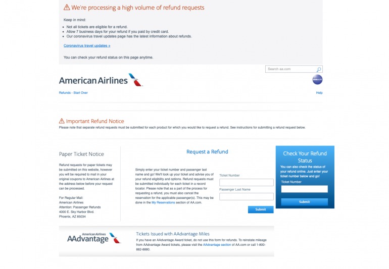 Are American Airlines Tickets Refundable