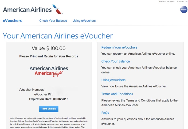 How To Use American Airlines Evoucher