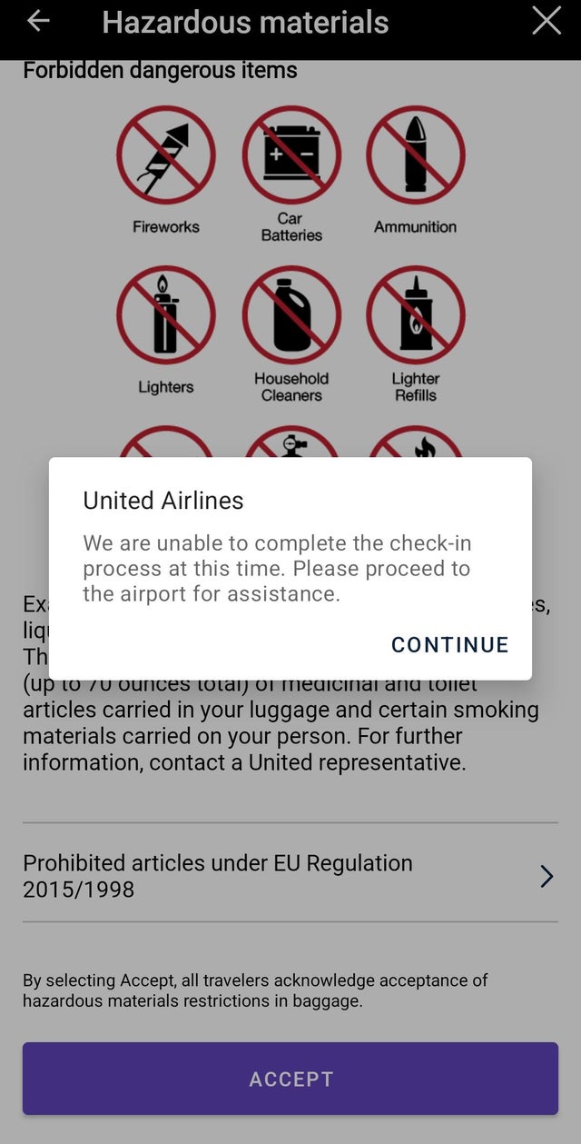 Why Cant I Check in United Airlines?